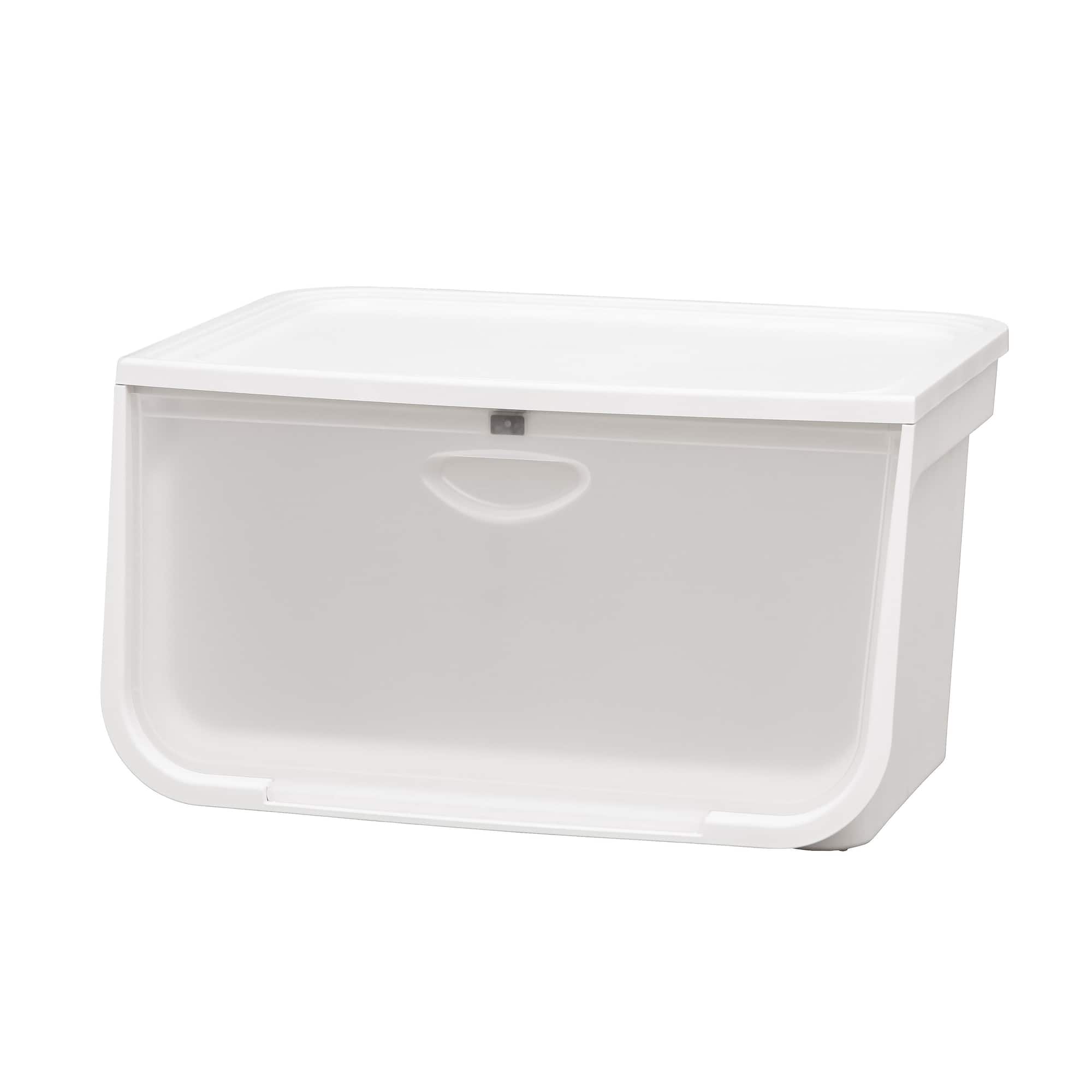 IRIS® 49qt. White & Clear Flap Box